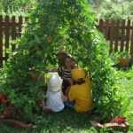 Bean teepee: an easy gardening activity for children