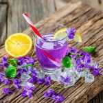 Homemade scented violet syrup